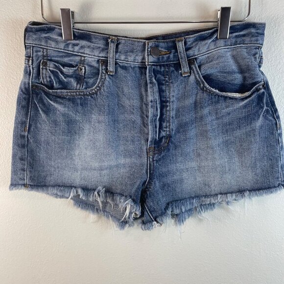 Free People We The Free High Rise Button Front Cutoff Shorts Size 29 - Picture 1 of 9
